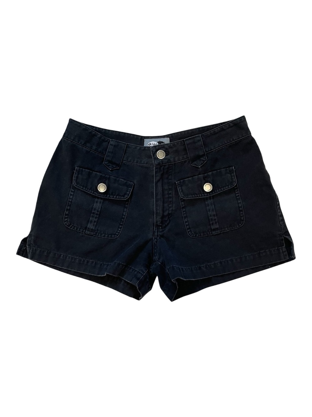 Digital 100% Cotton Black Cargo Shorts